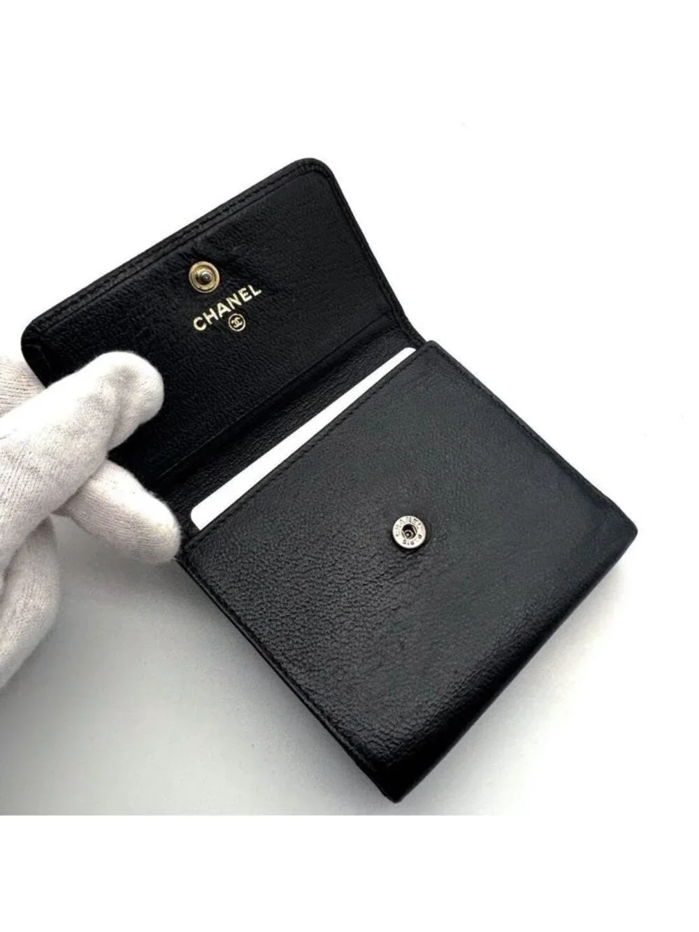 Chanel Wallet CC Logo Hook Trifold